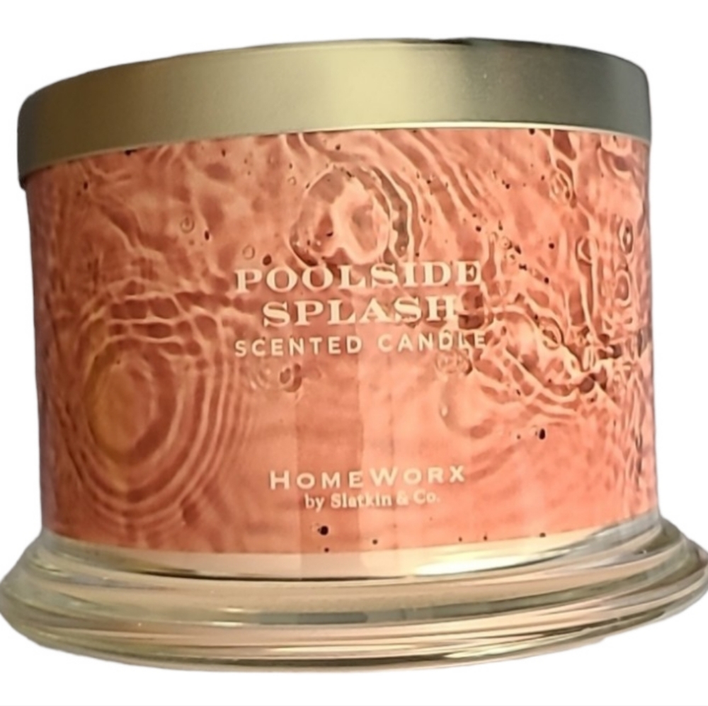 Poolside Splash 3 wick CaNdLe by Homeworx smells wonderful great new candle